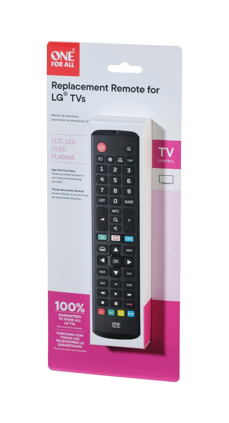 One For All جهاز تحكم عن بُعد عالمي بديل شامل، متوافق فقط مع جميع تلفزيونات LG، LCD، LED، OLED، بلازما، URC4811 - Image 4